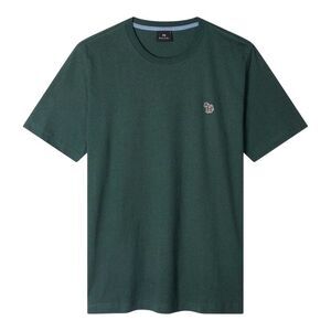 Paul Smith Mens Embroidered Motif Cotton T-Shirt / Dark Green